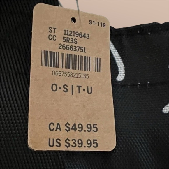 Victoria's Secret PINK Black/White Script Logo Tote-Weekender Bag - Picture 5 of 5